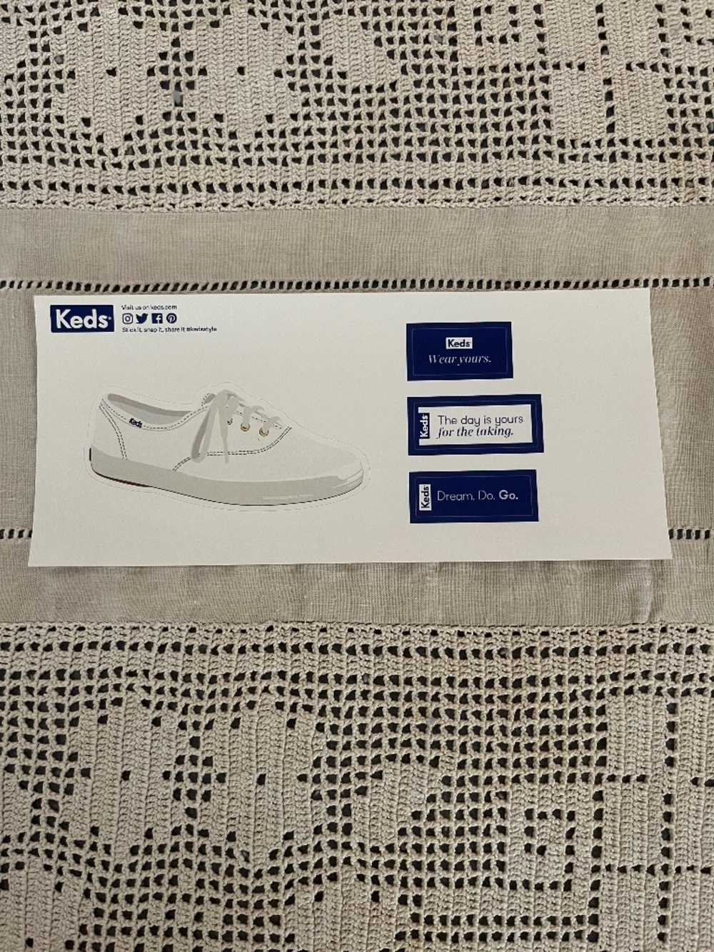 NEW Keds decal stickers white & blue